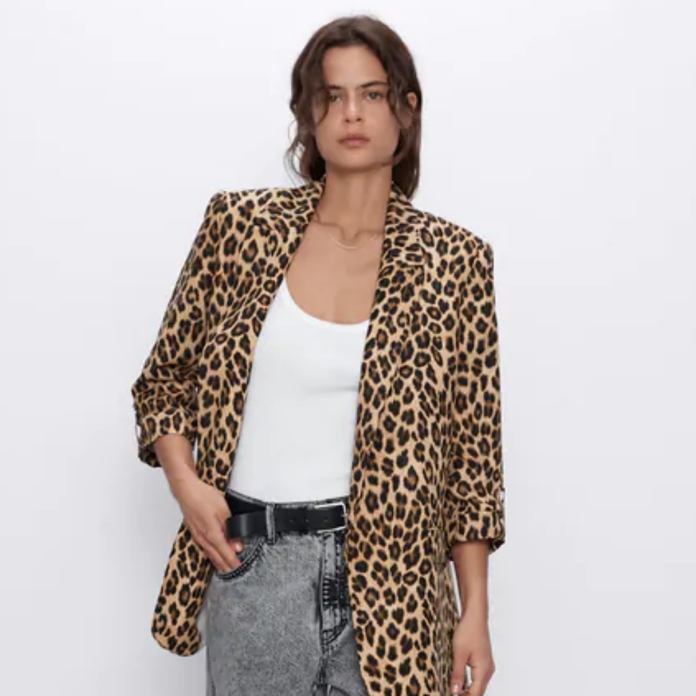 Zara leopard print blazer - Picture 8 of 13